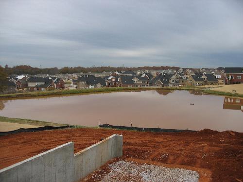 Looking Over Basement into Pond